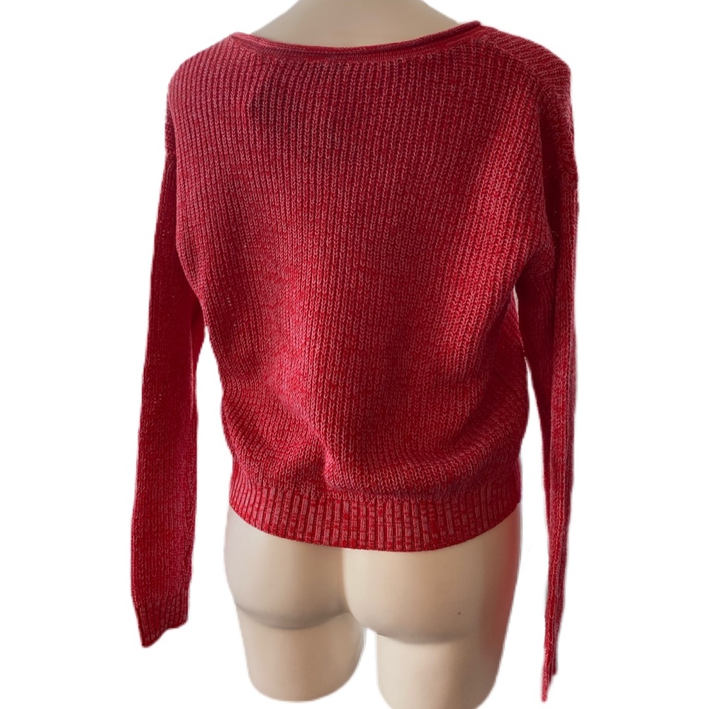 NWT Wild Fable Rolled Crew New Sweater Red Medium - Picture 4 of 4